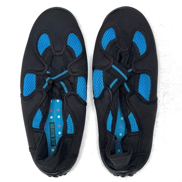 Joe Boxer TriMesh Water Shoes Black Blue sz 7 8 - Picture 9 of 13